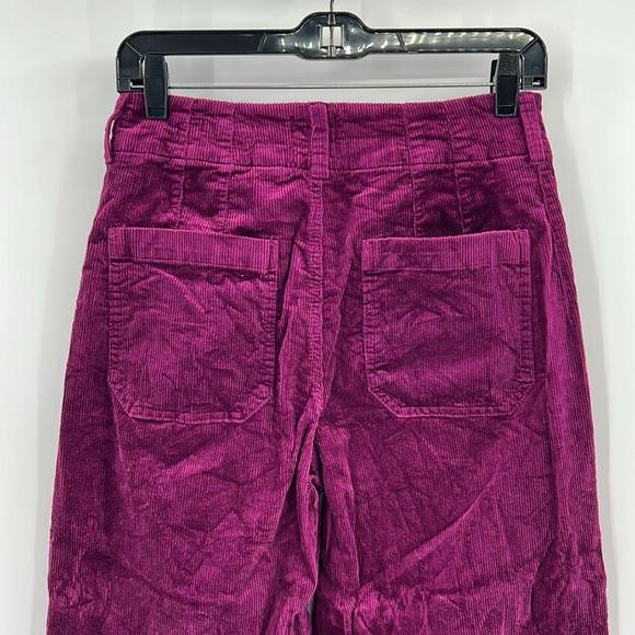 Maeve Colette Cropped Magenta Corduroys - Picture 6 of 7